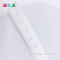 2cm White Polyester Adjustable Buttonhole Elastic Polyester